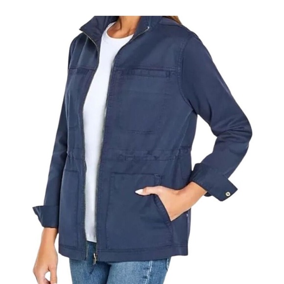 Gap women’s jacket lightweight size large blue color zip up nwt - Picture 2 of 11